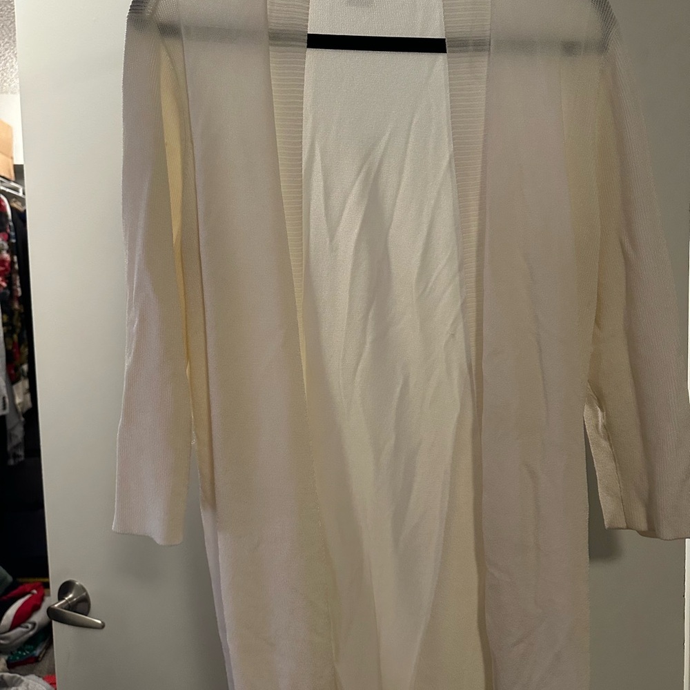 Elegant Cream Open Cardigan